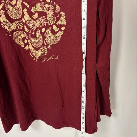 Lost Creek Outfitters XXL Long Sleeve Graphic Tee Shirt Rooster Chicken Farm Pri - Picture 5 of 5